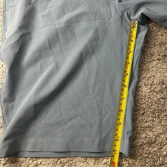 Hang Ten Hybrid Walking Shorts Sz 34 blue check Stretch Lightweight Golf new - Picture 7 of 7